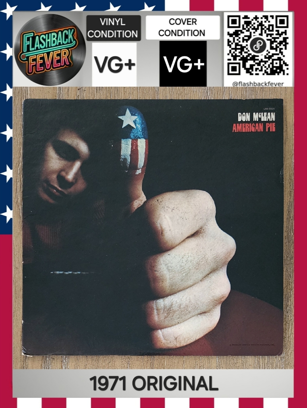 DON McLEAN•American Pie•1971 US Stereo (#UAS-5535) Pitman Pressing